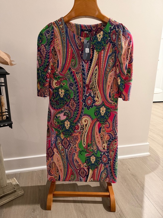 Tommy Hilfiger Dresses & Skirts - Tommy Hilfiger Multi-Color Paisley Midi Shift Dress Multicolor NWT